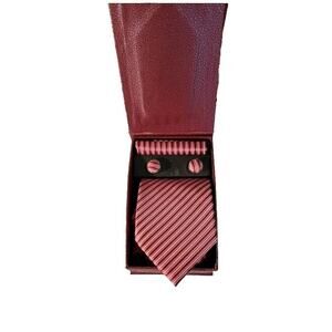 New 100% Silk Hand Made Neck Tie Set Necktie Cufflinks Pocket Square MatchingBox